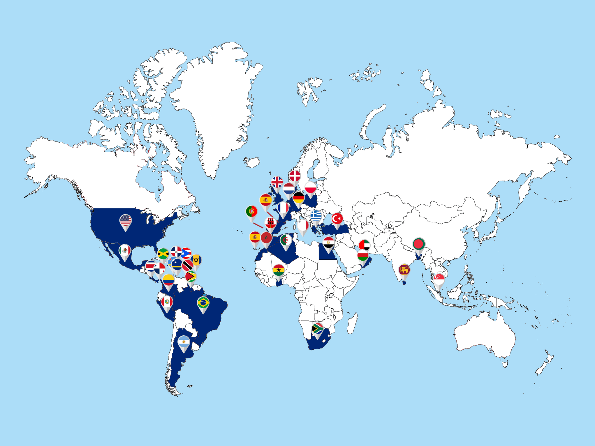 Agents represented map